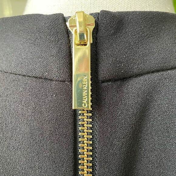 NWT Calvin Klein Sleeveless Scuba Crepe Dress Black 8 - Picture 5 of 10